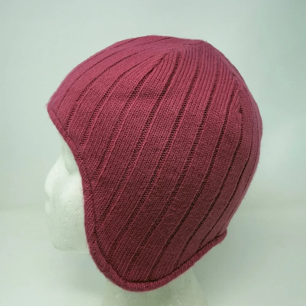 Carhartt Girls Pink Ribbed Winter‎ Trapper Hat with Sherpa Lining and Embroidery